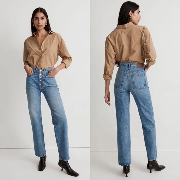 Madewell The Perfect Vintage Straight Jean: Button-Fly Edition | Size 29 - Picture 1 of 7